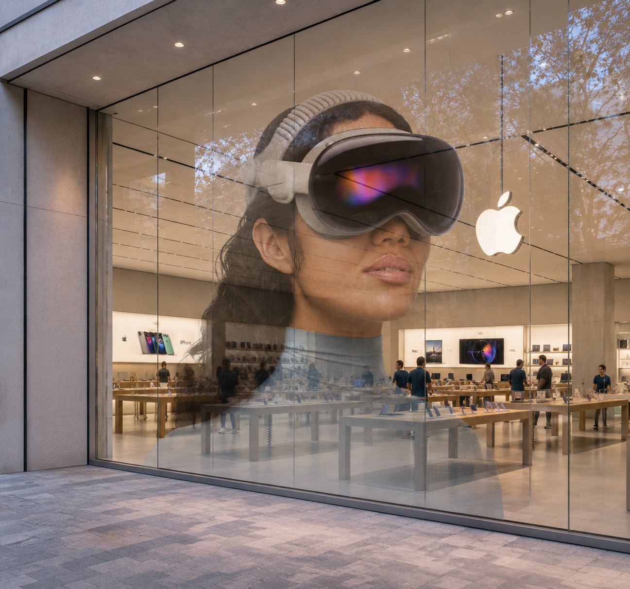 iLLUSiO transparent display in a flagship technology storefront window